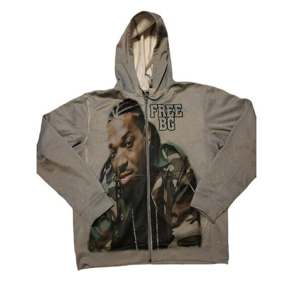 FREE BG Zip-Up Fleece Hooded Jacket Men's Size XL - Picture 1 of 3